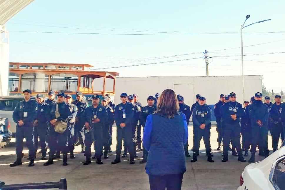 Reconoce Presidenta interina de Huamantla trabajo y compromiso de policías municipales